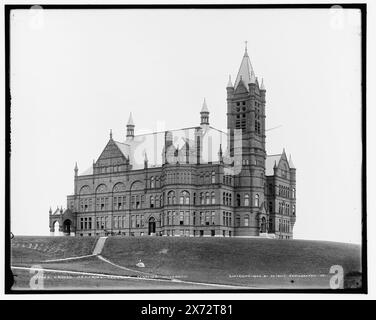 Crouse Memorial College, Syracuse University, John Crouse College of Fine Arts., '2054' on negative., Detroit Publishing Co. no. 017923., Gift; State Historical Society of Colorado; 1949,  Syracuse University. , Educational facilities. , Universities & colleges. , United States, New York (State), Syracuse. Stock Photo