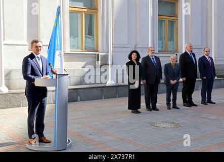 Non Exclusive: KYIV, UKRAINE - MAY 17, 2024 - Minister of Foreign Affairs of Ukraine Dmytro Kuleba, Permanent Representative of the President of Ukrai Stock Photo