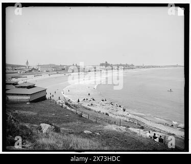 Nantasket Beach, Mass., general view from Atlantic House, Title from jacket., '2816' on negative., Detroit Publishing Co. no. 034078., Gift; State Historical Society of Colorado; 1949,  Beaches. , Resorts. , United States, Massachusetts, Nantasket Beach. Stock Photo