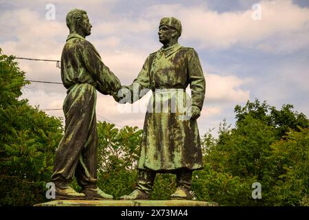 The Hungarian-Soviet Friendship Memorial at the Memento Park, Budapest, Hungary Stock Photo