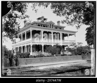 Commandant's quarters, Pensacola Navy Yard, Date based on Detroit, Catalogue J (1901)., '137' on negative., Detroit Publishing Co. no. 021297., Gift; State Historical Society of Colorado; 1949,  Pensacola Navy Yard (Pensacola, Fla.) , Naval yards & naval stations. , Officers' quarters. , United States, Florida, Pensacola. Stock Photo