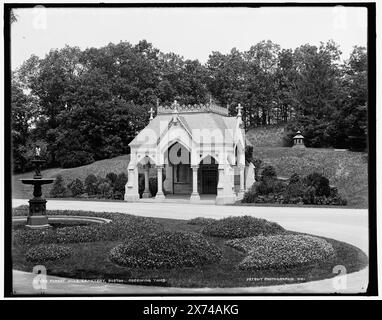 Forest Hills Cemetery, Boston, receiving tomb, '46' on label on negative., Detroit Publishing Co. no. 011943., Gift; State Historical Society of Colorado; 1949,  Cemeteries. , Tombs & sepulchral monuments. , United States, Massachusetts, Boston. Stock Photo