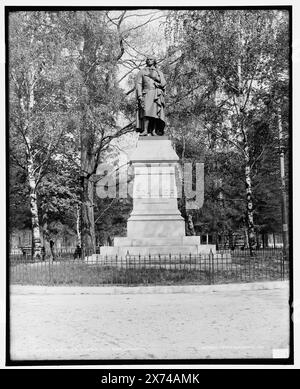 Schiller statue, City Park, Columbus, Ohio, Date based on Detroit, Catalogue P (1906)., '2013' on negative., Detroit Publishing Co. no. 017368., Gift; State Historical Society of Colorado; 1949,  Schiller, Friedrich,, 1759-1805. , Sculpture. , Parks. , United States, Ohio, Columbus. Stock Photo
