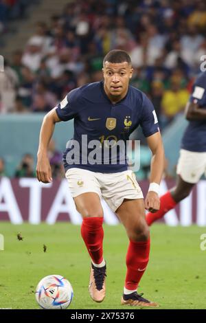 Doha, Qatar. 22th. november 2022. Kylian Mbappe in action during the match between France vs. Australia, Group D, Fifa World Cup Qatar 2022. Stock Photo