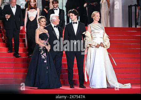 Cannes, France. 17th May, 2024. Alejandra Silva, Richard Gere, Homer James Jigme Gere and Uma Thurman attend the 'Oh, Canada' Red Carpet at the 77th annual Cannes Film Festival at Palais des Festivals on May 17, 2024 in Cannes, France. Credit: Live Media Publishing Group/Alamy Live News Stock Photo