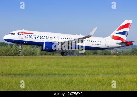 Zürich, 1 Mai 2024: British Airliners Airbus A320 airplane at Zürich Airport Stock Photo