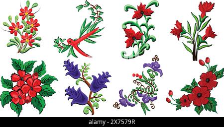 Flowers Vector Art Collection for Designers. Stock Vector