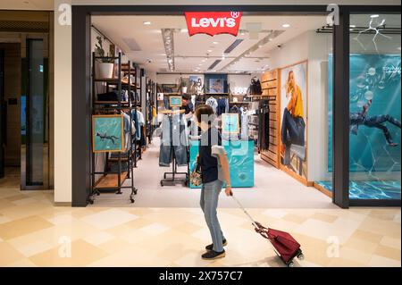 American clothing company brand Levi s store seen in Hong Kong shopping mall Stock Photo Alamy