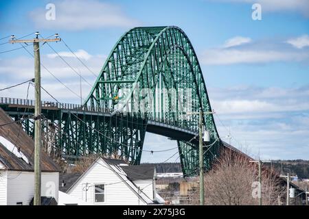 Centennial Bridge over the Miramichi River in New Brunswick, Canada Stock Photo