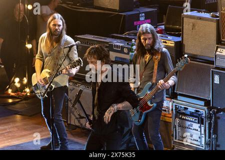 Newcastle, UK- American band the Black Crowes perform at o2 City Hall, Newcastle on 17th May 2024 as part of their Happiness Bastards 2024 tour. Photo credit: Jill O'Donnell/Alamy Live News Stock Photo