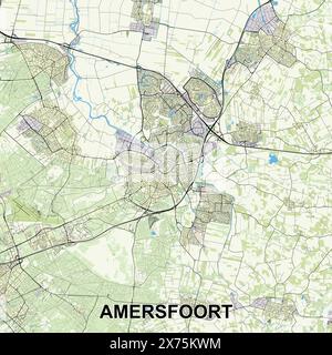 Amersfoort, Netherlands map poster art Stock Vector