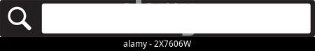 Internet black search bar with copy space. Stock Vector