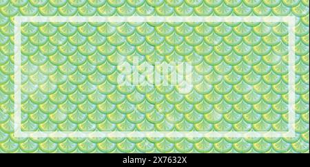 Seamless scale pattern with decorative border design Stock Vector
