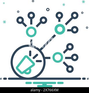 Icon for viral marketing, advertising Stock Vector