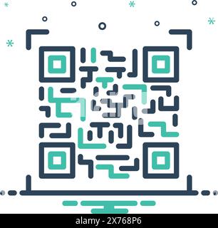 Icon for qr code,scan,technology Stock Vector