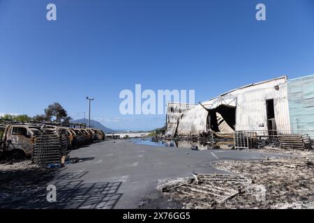 Saturday, May 18, 2024 - Noumea - Fire still ongoing in Normandy One ...