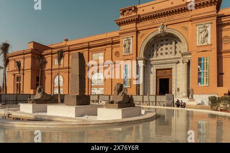 entrance of the Egyptian museum in Cairo Stock Photo