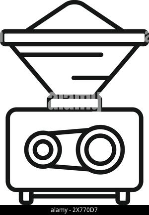 Black and white vector image of a retro cassette player suitable for various design uses Stock Vector