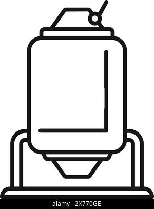 Stencil & Street Art Icons Black & White Thin Line Set Big Stock Vector ...