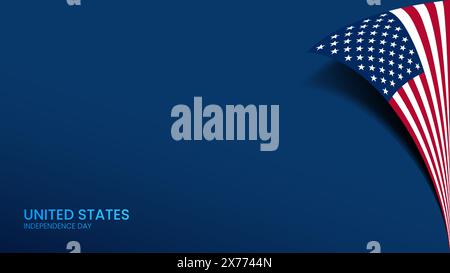USA Independence day bannner presentation copyspace Stock Vector