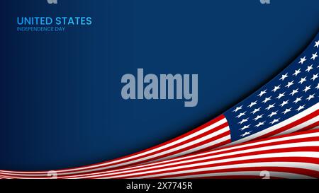 USA Independence day bannner presentation copyspace Stock Vector