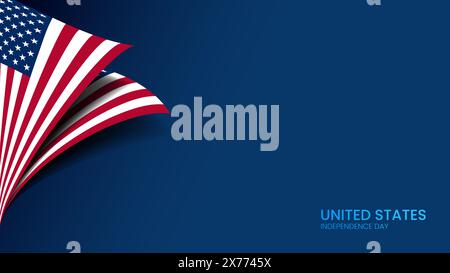 USA Independence day bannner presentation copyspace Stock Vector