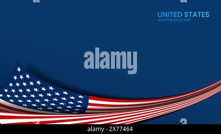 USA Independence day bannner presentation copyspace Stock Vector