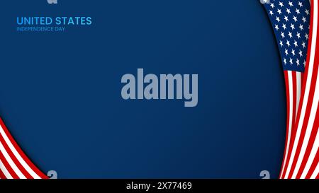 USA Independence day bannner presentation copyspace Stock Vector