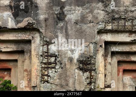 Abandoned artillery casemate at the 2nd World War defensive Fort Eben-Emael, now a museum, Bassenge, Belgium. Stock Photo