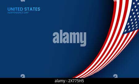 USA Independence day bannner presentation copyspace Stock Vector