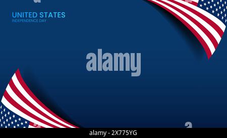 USA Independence day bannner presentation copyspace Stock Vector