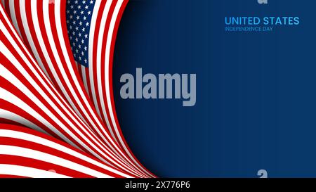 USA Independence day bannner presentation copyspace Stock Vector