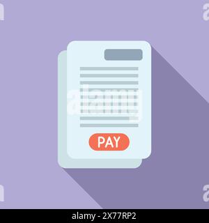 Vector image of a stylized payment invoice document, ideal for web and financerelated graphics Stock Vector