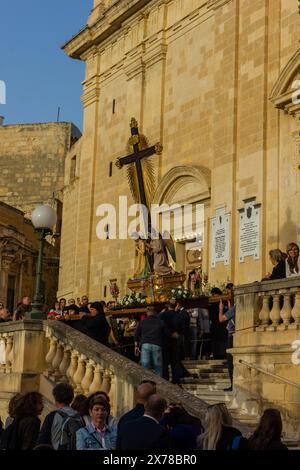 COSPICUA, MALTA - 29th March 2024 - Good Friday procession at Cospicua, Malta Stock Photo