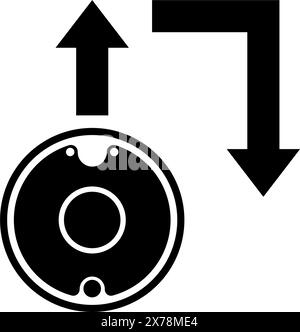 Movement of the robot vacuum cleaner during cleaning Stock Vector