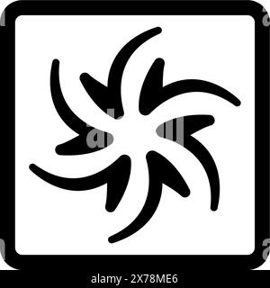 Rotating fan blades icon. Black jet engine impeller Stock Vector Image ...