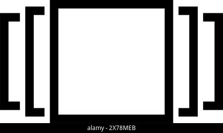 Picture Carousel, Photo Image Gallery. Flat Vector Icon illustration. Simple black symbol on white background. Picture Carousel, Photo Image Gallery s Stock Vector