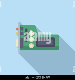 Simplified flat design of a digital camera icon, perfect for web and graphic design elements Stock Vector