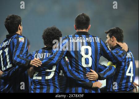 Milan Italy 19/11/2011: Thiago Motta ,Inter player,during the match Fc Inter-Sc Cagliari Stock Photo