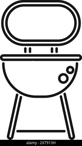 Barbecue and equipment monochrome icons in set collection for design ...