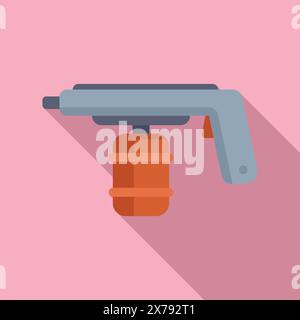 Colorful, flatdesigned cartoon water gun image, suitable for summer and toy themes Stock Vector