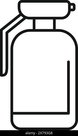 Fire extinguisher line icon for safety and emergency protection in vector art design, simple illustration, isolated symbol for firefighting and hazard prevention Stock Vector