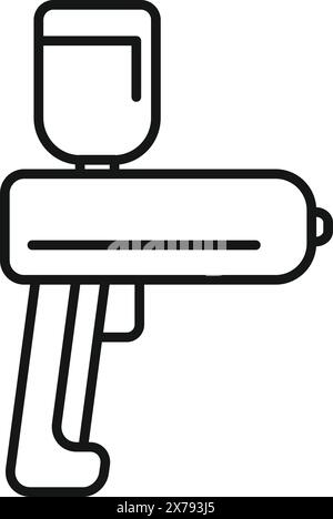 Black and white vector illustration of a stylized paint roller, perfect for design and diy themes Stock Vector