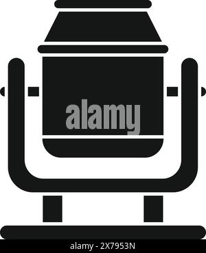 Simplified black and white vector illustration of a camera lens icon Stock Vector