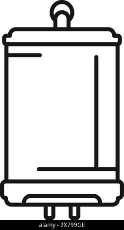 Outline vector art of a blank ancient scroll, perfect for custom text or design elements Stock Vector