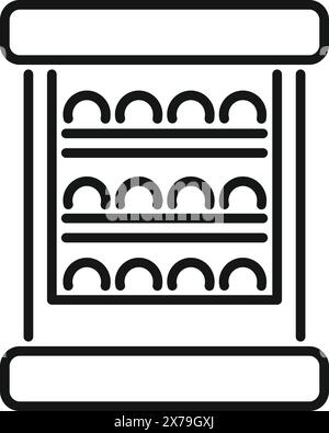 Vector illustration of a greek or romanstyle column in a simple line art design Stock Vector