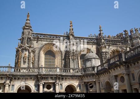 View from King Joao III Cloister, Convent of Christ, UNESCO World Heritage Site,Tomar, Portugal Stock Photo