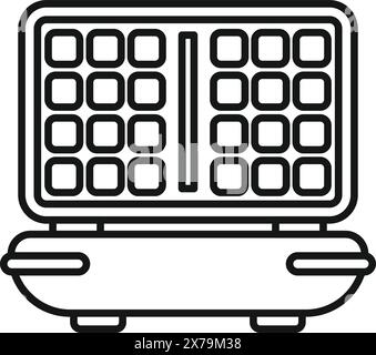 Simple line drawing of a laptop, perfect for icons, logos, and minimalist designs Stock Vector