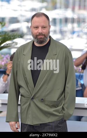 Cannes, France. 18th May, 2024. Yorgos Lanthimos attends the 'Kinds Of Kindness' Photocall at the 77th annual Cannes Film Festival at Palais des Festivals on Saturday, May 18, 2024 in Cannes, France. Photo by Rocco Spaziani/UPI Credit: UPI/Alamy Live News Stock Photo