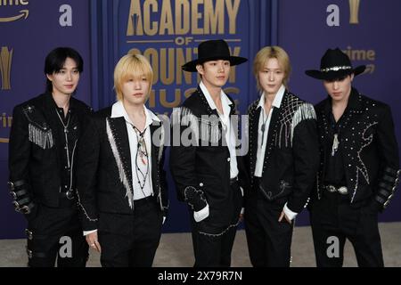 May 16, 2024, Frisco, Texas, United States: P1Harmony attend the Red Carpet of the 59th Academy of Country Music Awards Ceremony at Omni Frisco Hotel at The Star. (Credit Image: © Javier Vicencio/eyepix via ZUMA Press Wire) EDITORIAL USAGE ONLY! Not for Commercial USAGE! Stock Photo